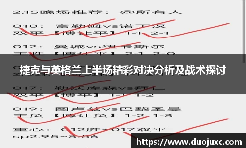 捷克与英格兰上半场精彩对决分析及战术探讨